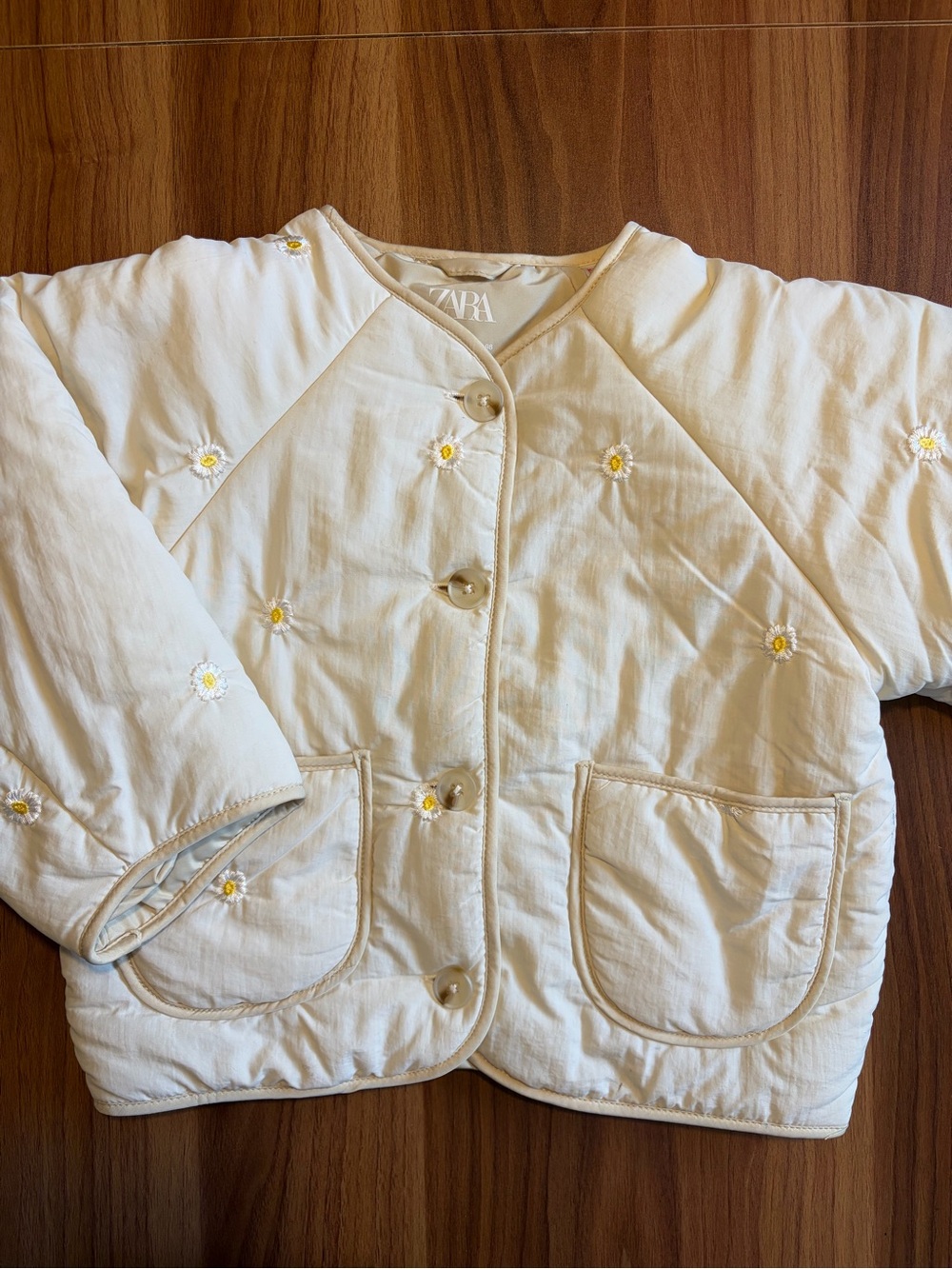Zara 3Y Daisy Light Puffer Jacket
